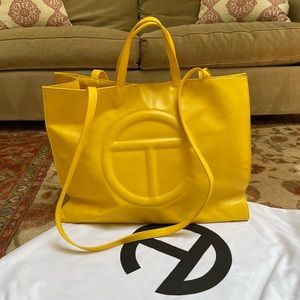 Telfar Large Shopping Bag Tote - Yellow